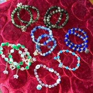 Elegant Multicolor Beaded Bracelet Set #1